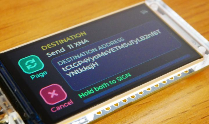 Sending a payment screen